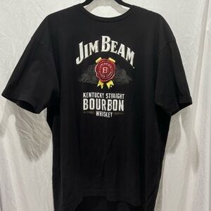 Jimbeam Graphic Men's Cotton Black Tee T-Shirt Kentucky Straight Bourbon Size XL